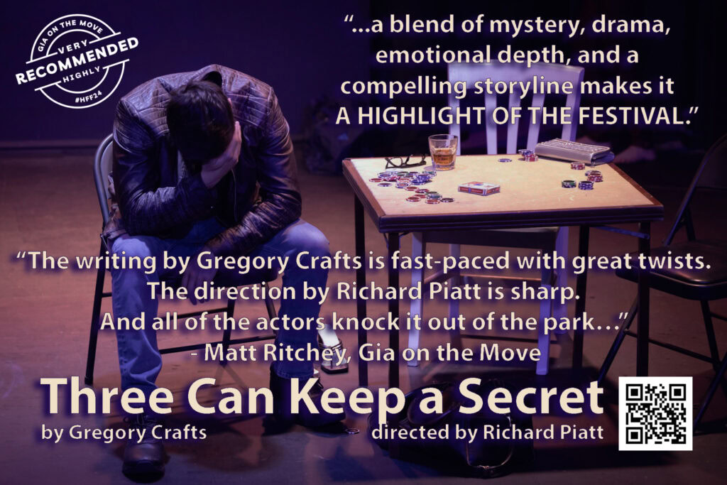 Theater poster for "Three Can Keep a Secret".
