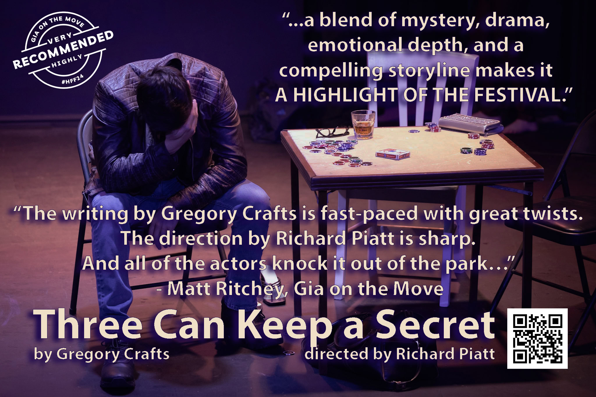 Theater poster for "Three Can Keep a Secret".